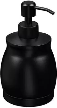 Relaxdays Seifenspender 390ml, Edelstahl, schwarz (10049978_46)
