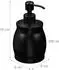 Relaxdays Seifenspender 390ml, Edelstahl, schwarz (10049978_46)