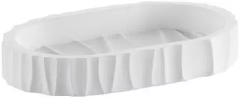 Kela Merida Seifenschale oval, Polyresin, weiß (23760)