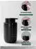 LuxusKollektion Seifenspender Keramik, nachfüllbar, 350ml, schwarz, mit Zahnbürstenhalter