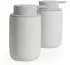 LuxusKollektion Seifenspender-Set Keramik, grau, 350ml, 2 Stück