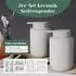 LuxusKollektion Seifenspender-Set Keramik, grau, 350ml, 2 Stück
