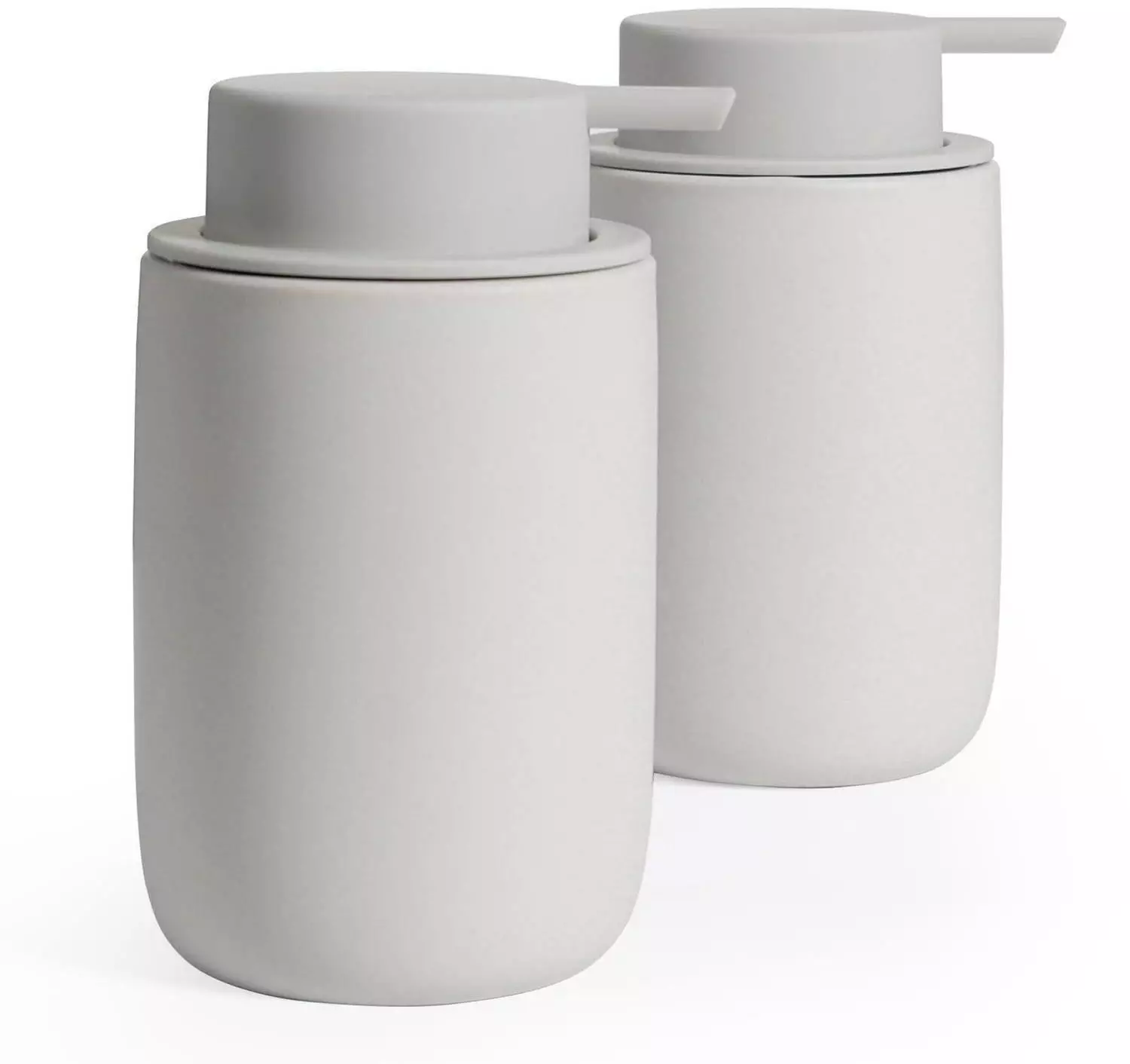 LuxusKollektion Seifenspender-Set Keramik, grau, 350ml, 2 Stück Flüssigseifenspender ab 69,99€