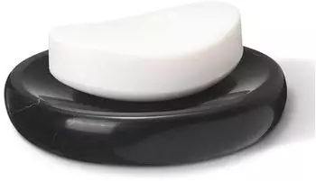 LuxusKollektion Seifenschale Nero Marquina Marmor, schwarz, 11,5cm