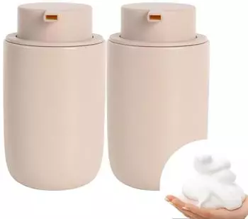 LuxusKollektion Seifenspender Keramik, nachfüllbar, 350ml, khaki