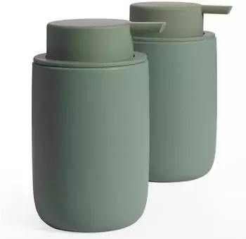 LuxusKollektion Seifenspender-Set Keramik grün 2x350ml nachfüllbar
