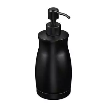 Relaxdays Seifenspender 400ml, Edelstahl, schwarz (10049977)