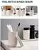 LuxusKollektion Seifenspender Keramik 350ml mit Zahnbürstenhalter, beige