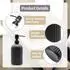 LuxusKollektion Seifenspender aus Glas mit Edelstahlpumpe, 400ml, schwarz