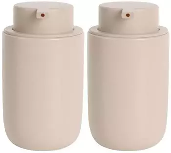 LuxusKollektion Seifenspender Keramik, nachfüllbar, 350ml, khaki, BPA-frei