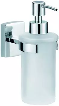 tesa KLAAM Seifenspender 200ml, Chrom gl&auml;nzend/wei&szlig; (40267-00000-00)