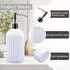 LuxusKollektion Glas-Seifenspender mit Pumpe 400ml, weiß, 2 Stück