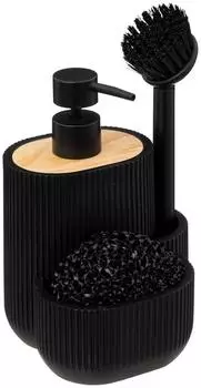 5five Blackwood Seifenspender mit Zubehör 500ml, schwarz