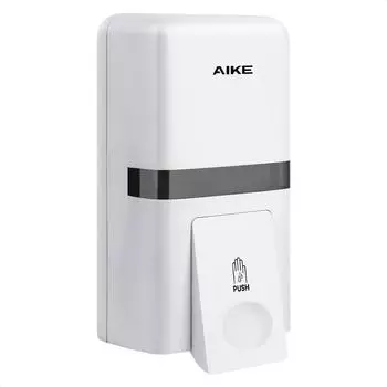 LuxusKollektion AK1008 Seifenspender Wandmontage ohne Bohren, 800ml, Kunststoff, wei&szlig; (AK1008)