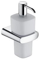Lotion-spender Metall Verchromt Und Opal-glas Inhalt Nachfuellbar Ca. 220ml Fuer