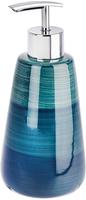 WENKO Seifenspender Mod. Pottery Petrol hochwertige Keramik, 360 ml 22647100