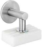 WENKO Turbo-Loc Edelstahl Magnetseifenhalter Matt Seifenhalter mit Magnet und