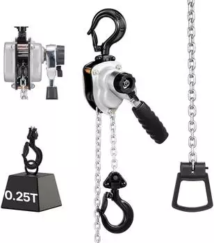 VEVOR Mini-Hebelzug 0,25t Kettenzug G80 3m Hub (RBTYNLD-002)