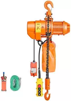 VEVOR Elektrischer Kettenzug 1000kg G80-Doppelkette 6m Hubhöhe 3-Phasig