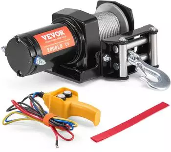 VEVOR Elektrische Seilwinde 907kg 12V DC ATV/UTV 7-Strang-Stahlkabel IP55 (P2000-1)
