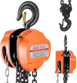 VEVOR Kettenzug manuell 2T Tragkraft 3m Hubh&ouml;he G80-Kette (HS-C-2T-3M)