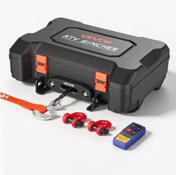 VEVOR Mobile Elektrische Seilwinde 12V 2041kg Synthetikseil