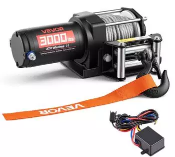 VEVOR Elektrische Seilwinde 1360kg, 12V DC, IP55 (3000lbs)