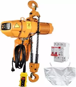 VEVOR Elektrischer Kettenzug 2000kg, 6,1m Hub, dreiphasig, G100-Doppelkette