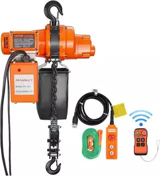 VEVOR Elektro-Kettenzug 998kg, 1000W, Hubhöhe 6m, Funk-Fernbedienung
