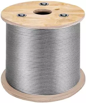 VEVOR Drahtseil 7x19 T304 Edelstahl 4,76mm, 150m