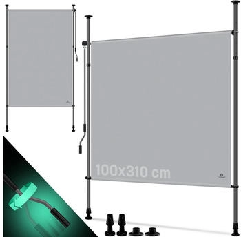 Kesser Klemmmarkise 100x310cm Grau Kesser Klemmmarkise 100x310cm Grau