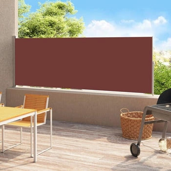 vidaXL Ausziehbare Seitenmarkise 220x500cm braun