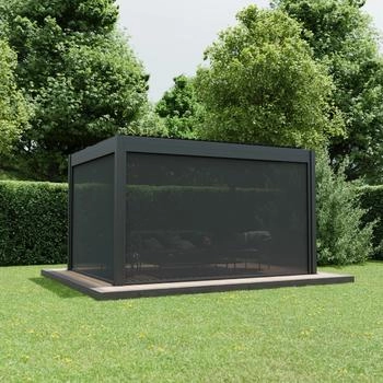 Ximax Seitenmarkise Aluminium Pergola Elektrisch 400cm Dunkelgrau