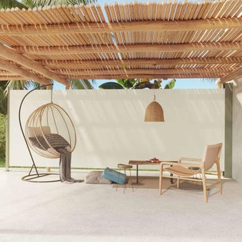 vidaXL Seitenmarkise Ausziehbar 200x600 cm Creme (317971)