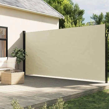 vidaXL Seitenmarkise Ausziehbar 220x600 cm Creme (4004565)