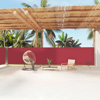 vidaXL Seitenmarkise Ausziehbar 160x1200 cm Rot (318071)