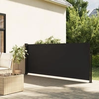 Vidaxl Seitenmarkise Ausziehbar Schwarz 140x300 Cm