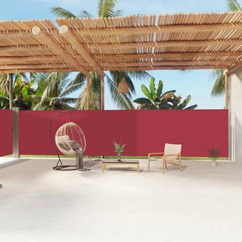 vidaXL Seitenmarkise Ausziehbar 180x1200 cm Rot (318077)