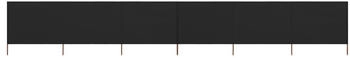 vidaXL 6-teiliges Windschutzgewebe 800 x 80 cm Schwarz (47172)