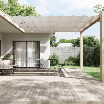 vidaXL Senkrechtmarkise 140x420 cm Oxford-Gewebe Weiß (148166)