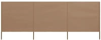 vidaXL 3-teiliges Windschutzgewebe 400 x 160 cm Taupe