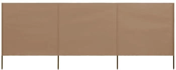 vidaXL 3-teiliges Windschutzgewebe 400 x 160 cm Taupe (47151)