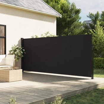 vidaXL Seitenmarkise Ausziehbar 180x500 cm Schwarz (4004444)