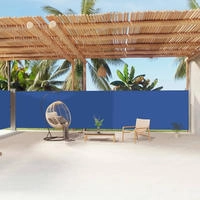 vidaXL Seitenmarkise Ausziehbar Blau 180x1200 cm