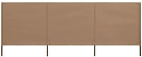 vidaXL 3-teiliges Windschutzgewebe 400 x 80 cm Taupe