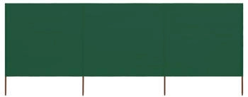 vidaXL 3-teiliges Windschutzgewebe 400 x 80 cm Grün (47141)