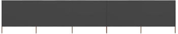 vidaXL 5-teiliges Windschutzgewebe 600 x 80 cm Anthrazit (47156)