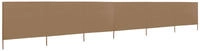 vidaXL 6-teiliges Windschutzgewebe 800 x 80 cm Taupe