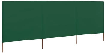 vidaXL 3-teiliges Windschutzgewebe 400 x 160 cm Gr&uuml;n (47149)