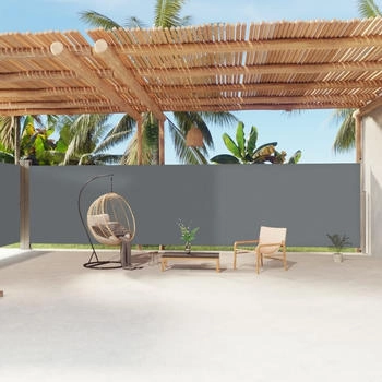 vidaXL Seitenmarkise Ausziehbar 200x1200 cm Anthrazit (318080) vidaXL Seitenmarkise Ausziehbar 200x1200 cm Anthrazit (318080)
